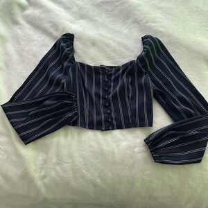 Stripped long sleeve top